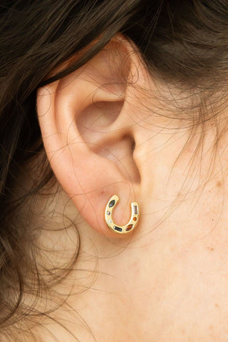 Lila Horseshoe Earrings - It's Especially Lucky LLC