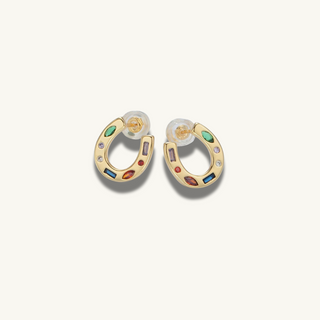 Lila Horseshoe Earrings