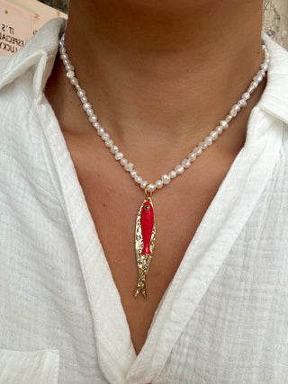 Layered Fish Pearl Necklace - It's Especially Lucky LLC