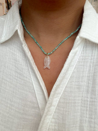 Mini Clear Fish Necklace - It's Especially Lucky LLC