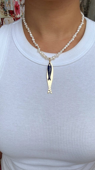 Layered Fish Pearl Necklace - It's Especially Lucky LLC