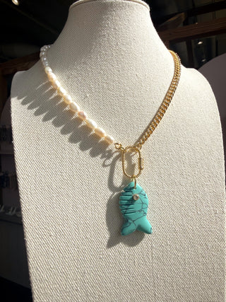 Turquoise Fish Pearl Lock - It's Especially Lucky LLC