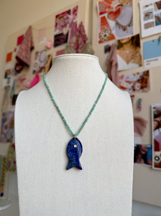 Lapis Fish Necklace