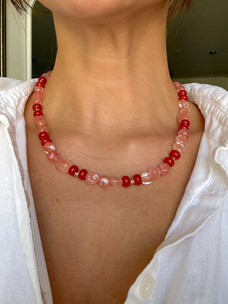 Watermelon Bead Necklace