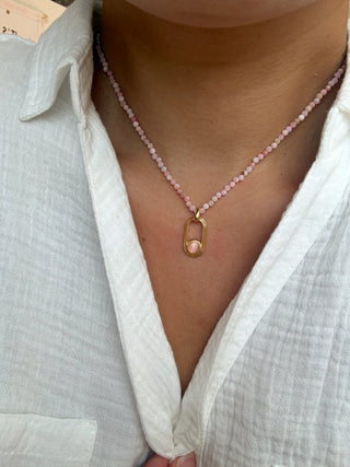 Pink Opal Charm Necklace - It's Especially Lucky LLC