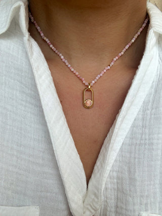Pink Opal Charm Necklace - It's Especially Lucky LLC
