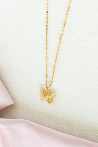 gold butterfly necklace