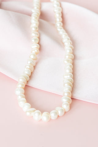 pink pearl necklace strand