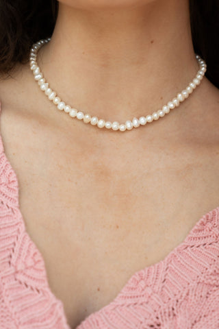 pink pearl necklace strand