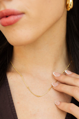 Roya Gold Bead Necklace - It's Especially Lucky LLC