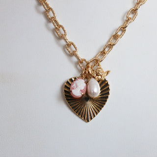 Timeless Heart Cameo Necklace