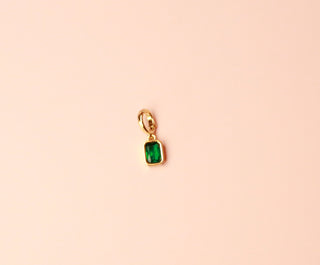 Square Emerald Charm